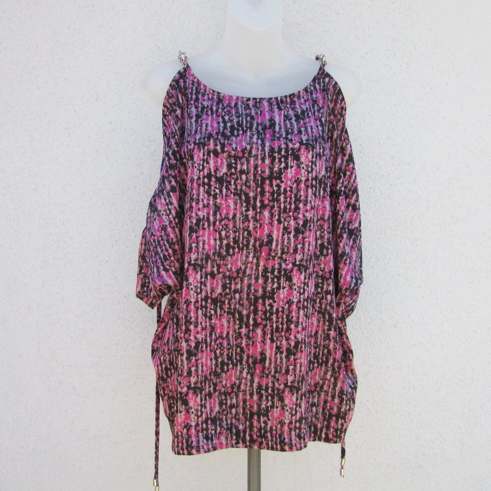 M Michael Kors poly cold shoulder blouse M
